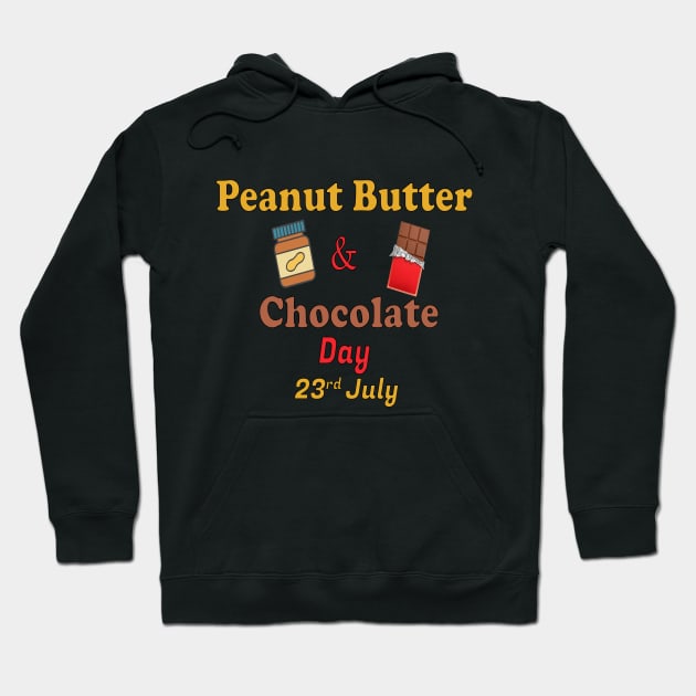 Peanut Butter and Chocolate day 23rd july Hoodie by Mako Design 